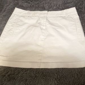 J. Crew White Cotton Above the Knee Skirt